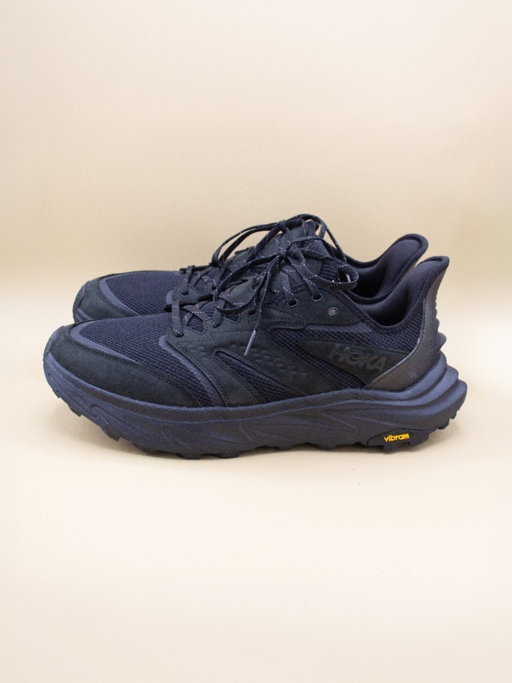 Hoka Anacapa 2 Freedom Black Hiking Vibram Shoes 1155192 BBLC Men's Size 13D
